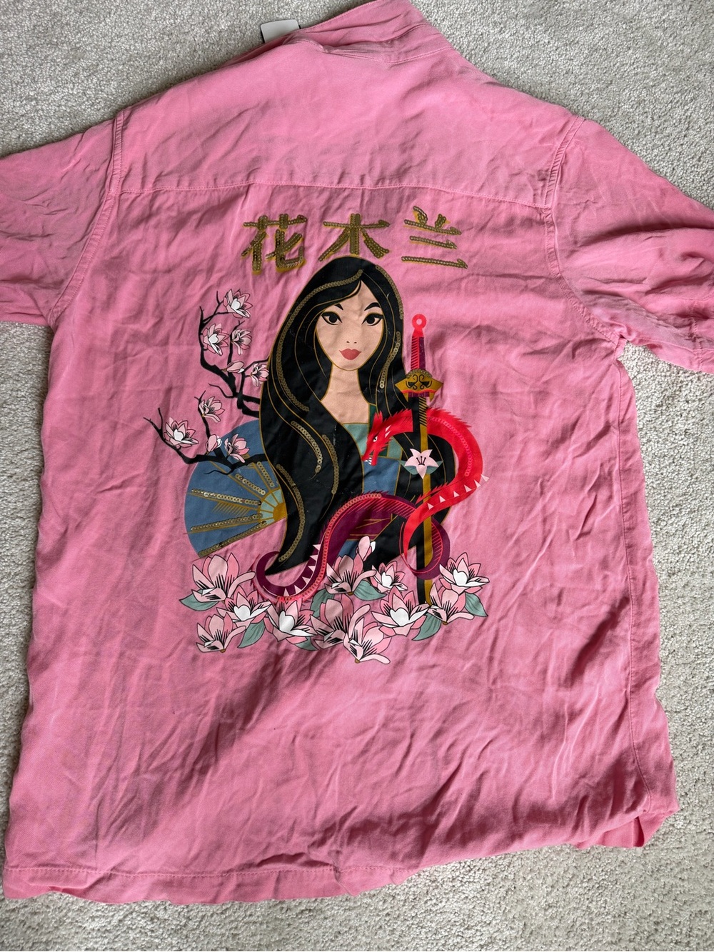 Her Universe Pink Disney Graphic Tee with Gold Logo